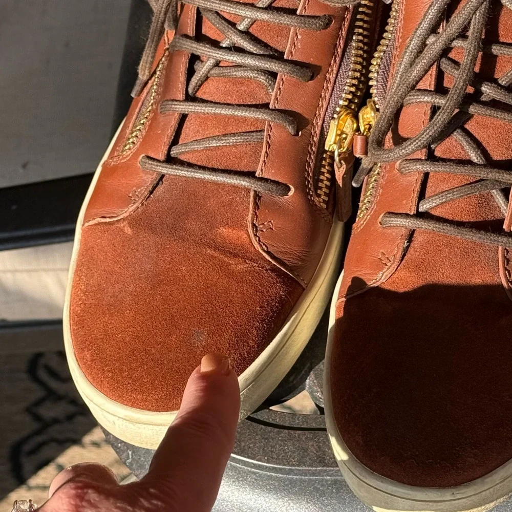 Giuseppe Zanotti brown mens zip / lace boots Great condition; wear shown in pics